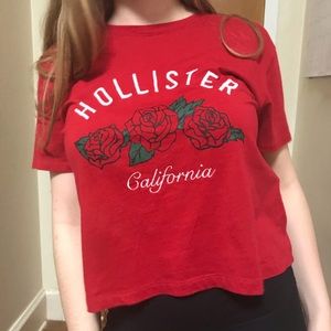 Red Hollister Crop Top